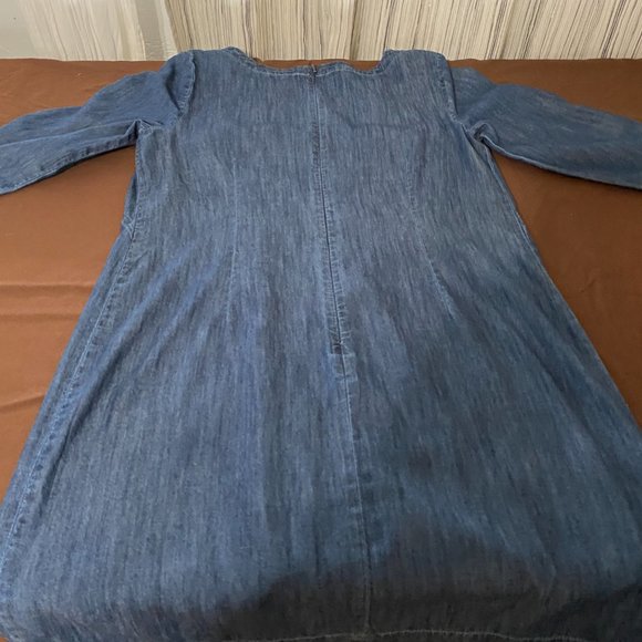 Talbots,6p , Long Sleeve Denim Dress, - Picture 4 of 5